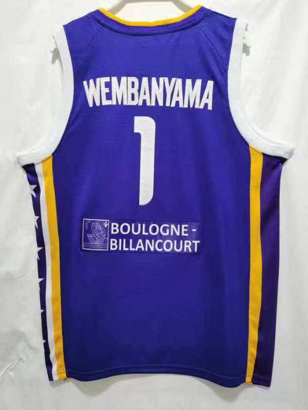 Men's Boulogne–Levallois Metropolitans 92 Victor Wembanyama Purple Jer –  Goal Getter Jerseys